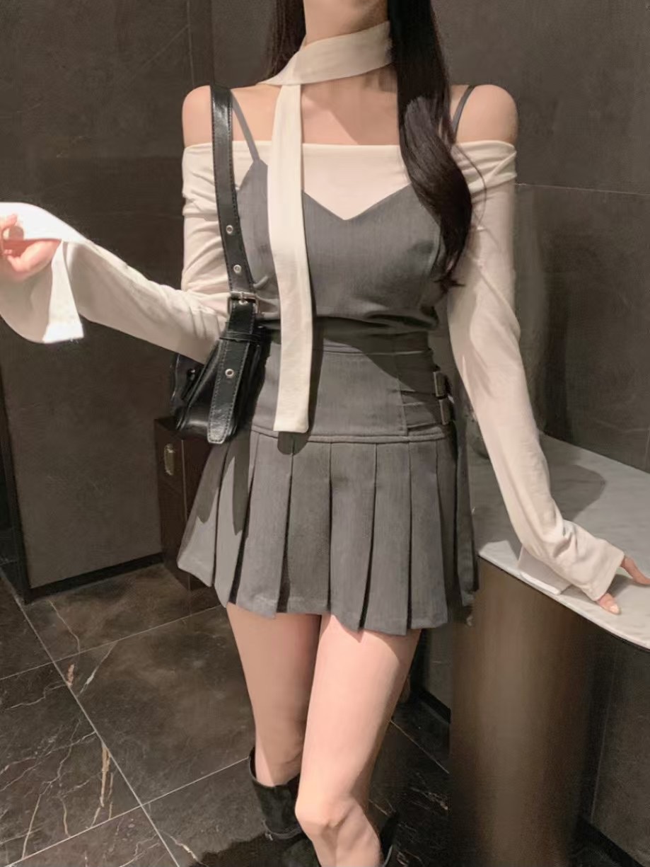 PARTY東大門實拍女裝新品熱賣人氣真品休閑時尚吊帶背心短款PARTY吊帶/背心