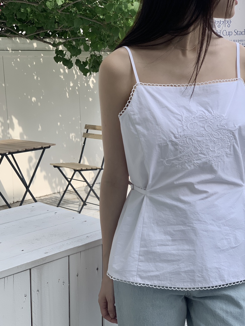 LOGARDEN東大門直郵女裝新品推薦時尚職業熱賣吊帶背心刺繡LO GARDEN吊帶/背心