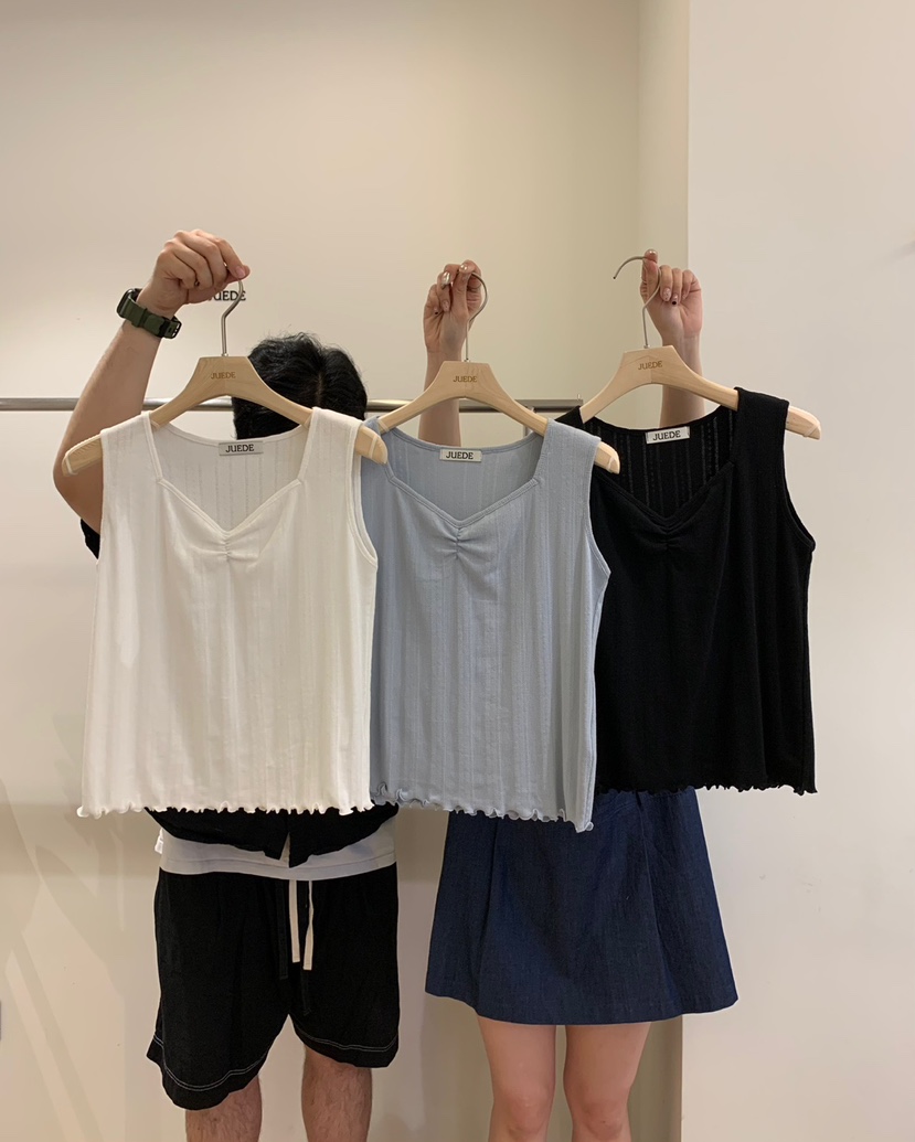 JUEDE(此品牌容易投訴)東大門實拍女裝新品人氣25春夏吊帶背心JUEDE吊帶/背心