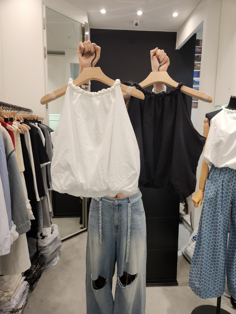 BLACK RIBBON-A東大門代購女裝新款熱賣休閑職業吊帶背心BLACK RIBBON-A吊帶/背心