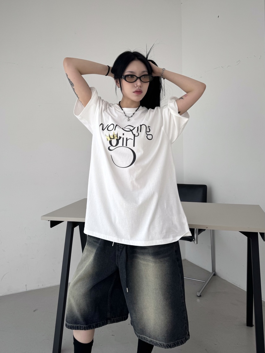 SEEOT韓國代購女士新款推薦時尚人氣熱賣職業休閑T恤男女同款GGDT恤