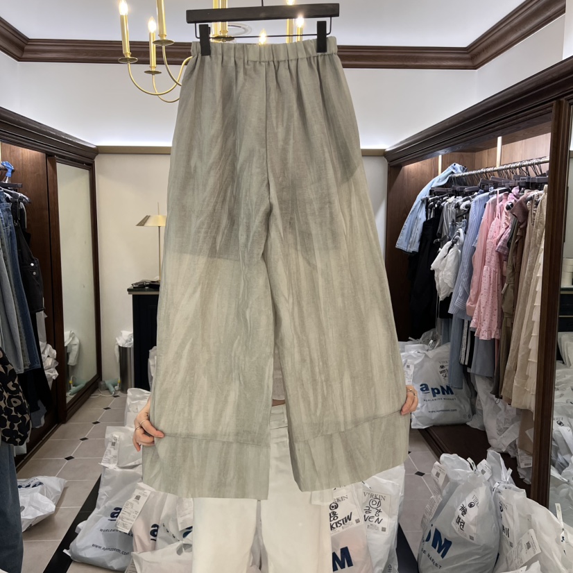 VIRKIN韓國代購女裝新品時尚休閑職業熱賣人氣推薦25春夏休閑褲VIRKIN休閑褲