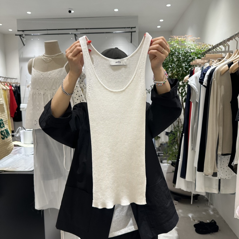 AYCE韓國代購女士新款職業熱賣休閑推薦真品人氣25春夏吊帶背心101SHOWROOM/AYCE吊帶/背心圖色3