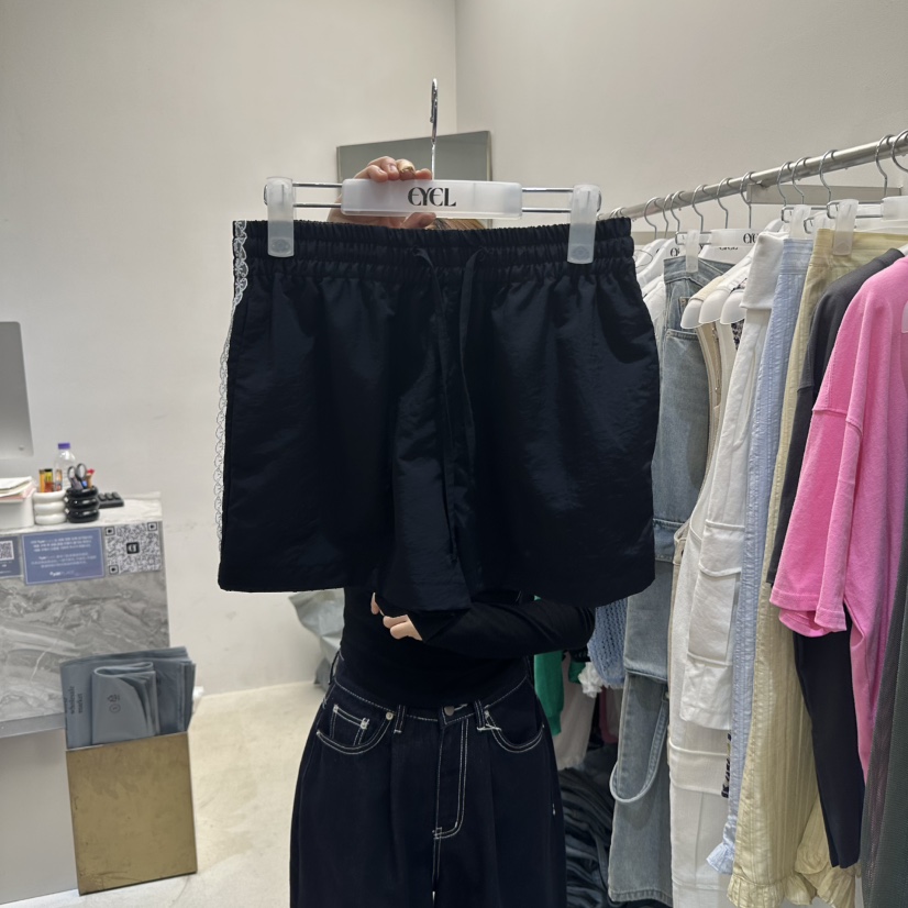 EYEL東大門實拍女裝新品真品25春夏人氣休閑熱賣時尚短褲蕾絲EYEL短褲圖色3