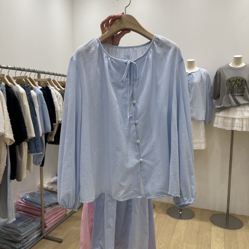 FURE東大門代購女士新品人氣推薦熱賣25春夏休閑襯衫蕾絲衫FURE襯衫/蕾絲衫