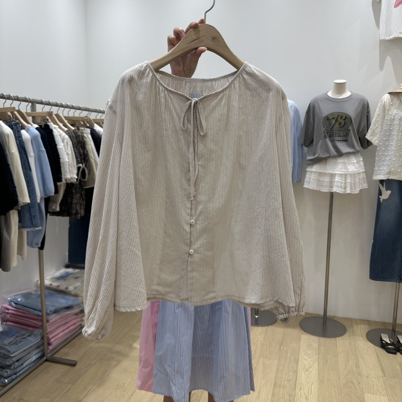 FURE東大門代購女士新品人氣推薦熱賣25春夏休閑襯衫蕾絲衫FURE襯衫/蕾絲衫圖色2
