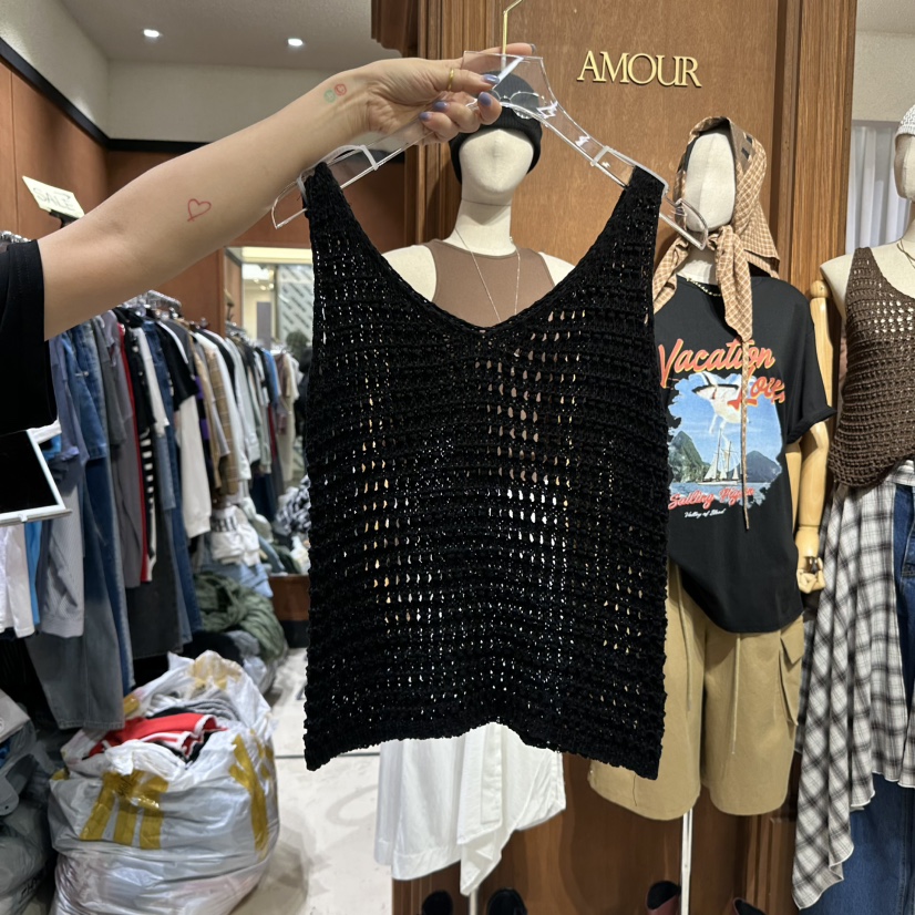 AMOUR東大門實拍女裝新款休閑推薦真品熱賣25春夏人氣吊帶背心AMOUR吊帶/背心圖色3