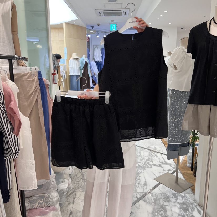ALMOND韓國代購女士新品25春夏真品休閑時尚職業熱賣推薦套裝ALMOND套裝圖色2