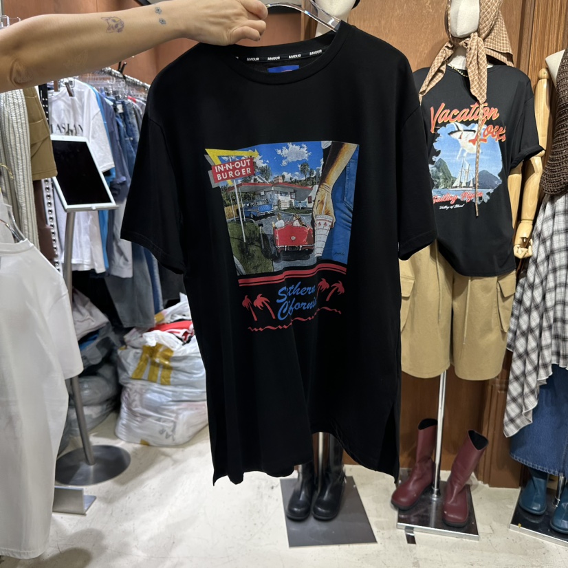 AMOUR東大門直郵女士新款真品時尚職業推薦熱賣人氣休閑T恤AMOURT恤圖色3