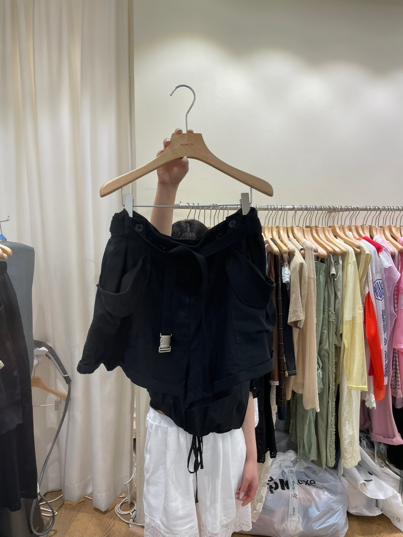 AUVERFIT東大門直郵女裝新品熱賣人氣真品職業短褲含腰帶亞麻AUVERFIT短褲圖色5