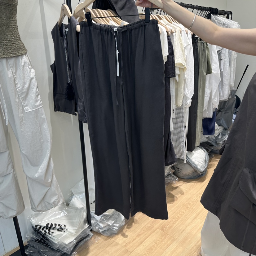 ORE-P東大門直郵女士新品時尚熱賣休閑人氣真品休閑褲亞麻布ORE休閑褲圖色2