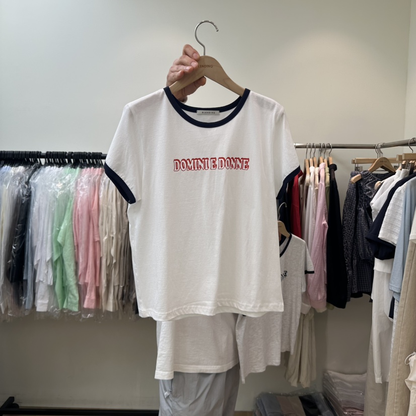 BLENDING-p東大門實拍女裝新款人氣時尚職業休閑25春夏T恤BLENDINGT恤圖色3