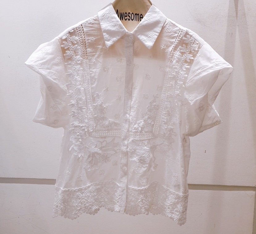 AWESOME-P韓國直郵女裝新款25春夏時尚人氣休閑襯衫蕾絲衫AWESOME-P襯衫/蕾絲衫