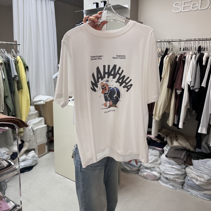 LEESEED-A東大門實拍女士新品人氣真品職業推薦25春夏時尚T恤SEeD/LEESEEDT恤圖色1