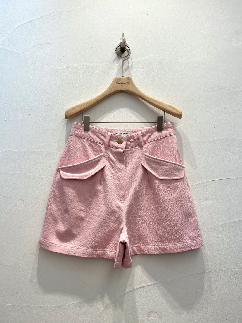 BROWN PAPER-S東大門代購女裝新品25春夏真品短褲復古破洞BROWN PAPER短褲