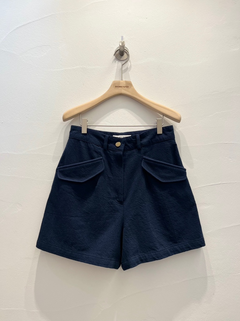 BROWN PAPER-S東大門代購女裝新品25春夏真品短褲復古破洞BROWN PAPER短褲圖色2