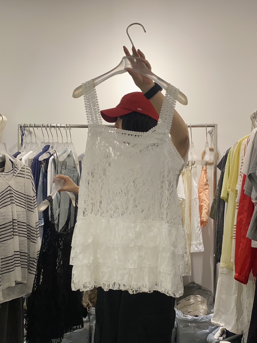 LOOKK韓國代購女士新款職業人氣真品時尚25春夏吊帶背心荷葉邊LOOKK吊帶/背心