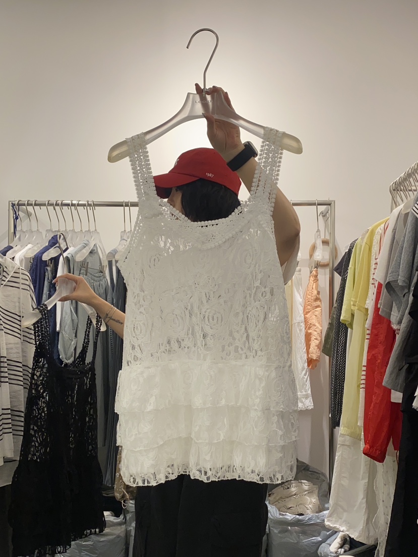 LOOKK韓國代購女士新款職業人氣真品時尚25春夏吊帶背心荷葉邊LOOKK吊帶/背心