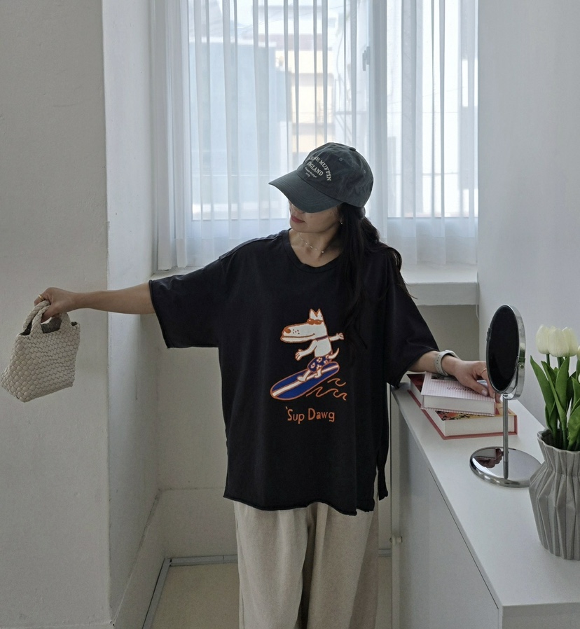 YESFREE東大門實拍女士新款25春夏熱賣真品休閑人氣時尚T恤YESFREET恤