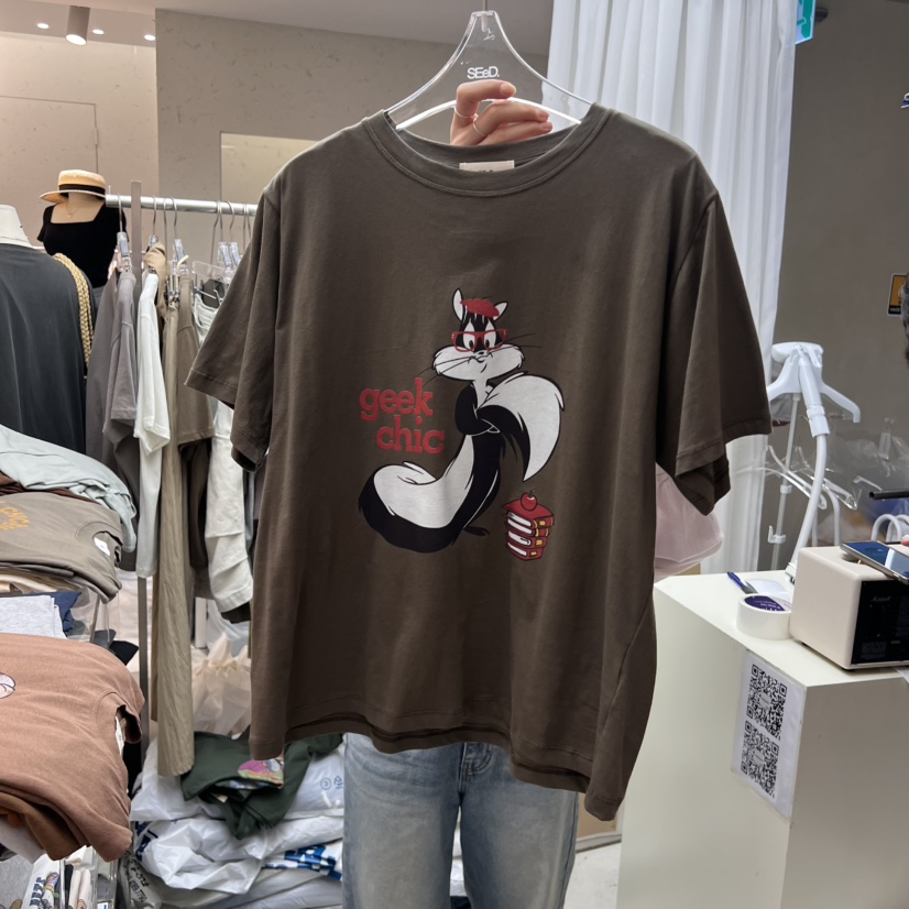 LEESEED-A東大門代購女裝新款職業25春夏推薦真品休閑熱賣T恤SEeD/LEESEEDT恤圖色1