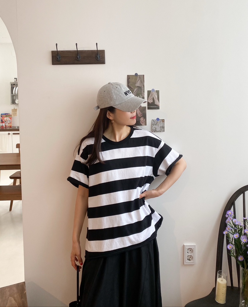 YESFREE韓國代購女士新款時尚休閑職業熱賣25春夏人氣真品T恤YESFREET恤