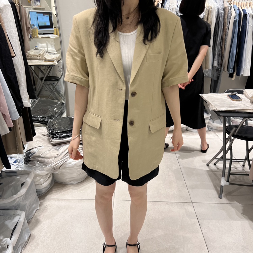 NAVYBURST東大門直郵女裝新品職業熱賣人氣真品推薦夾克亞麻NAVY BURST夾克圖色3