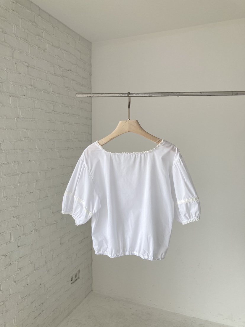 ORDINARYA東大門直郵女士新品休閑職業25春夏襯衫蕾絲衫棉質ROESMMOSS襯衫/蕾絲衫
