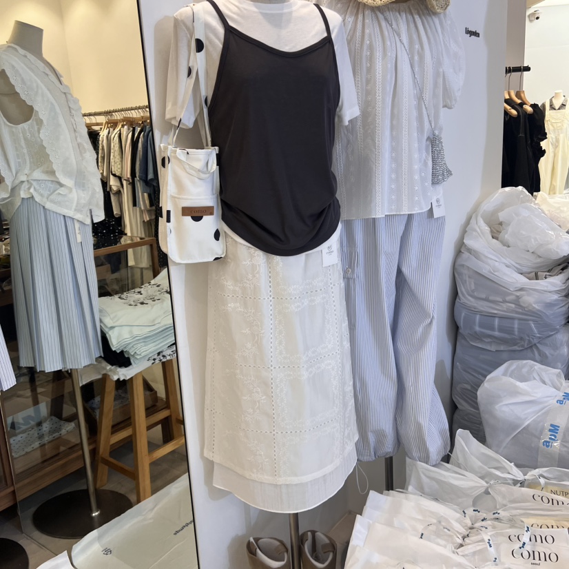 TAN&COMO東大門直郵女裝新款25春夏休閑熱賣半身裙中短裙tan-COMO半身裙/中短裙