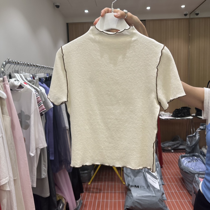 E/E/E東大門實拍女士新品推薦真品25春夏熱賣職業人氣T恤E/E/ET恤