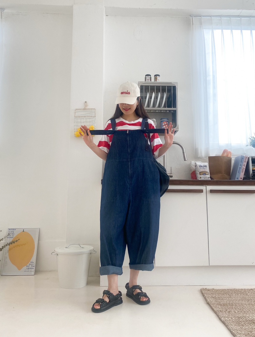 YESFREE韓國直郵女士新品真品時尚推薦休閑25春夏熱賣背帶褲YESFREE背帶褲