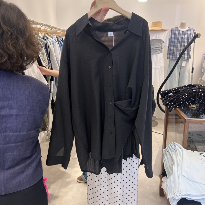 TAN&COMO韓國代購女裝新品熱賣休閑職業25春夏襯衫蕾絲衫tan-COMO襯衫/蕾絲衫圖色5