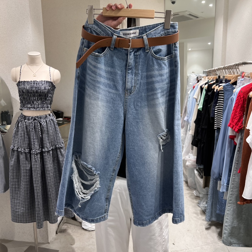 SSEMIENNE東大門代購女裝新品時尚25春夏人氣熱賣短褲不含腰帶SSEMIENNE短褲