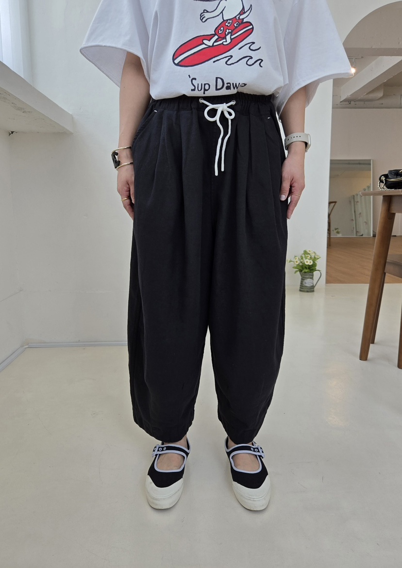 YESFREE東大門實拍女裝新款25春夏熱賣推薦休閑時尚休閑褲亞麻YESFREE休閑褲