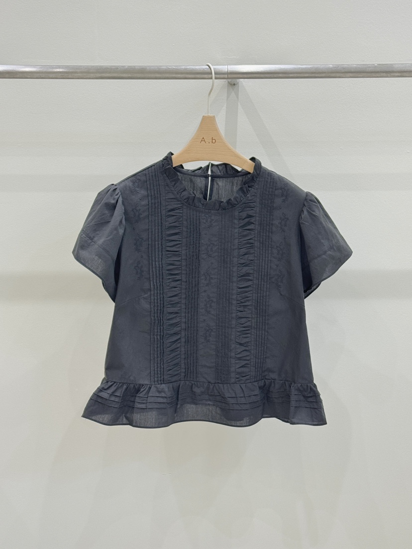 AUTUMN BEIGE PLUS東大門代購女裝新品25春夏休閑襯衫蕾絲衫A.b/AUTUMN BEIGE襯衫/蕾絲衫圖色2