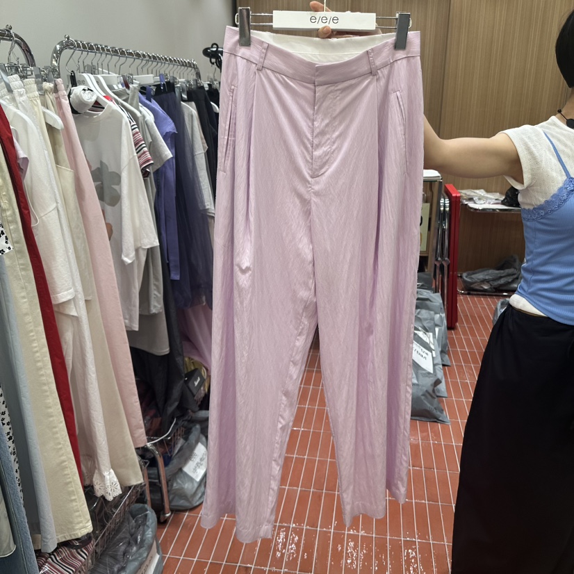 E/E/E韓國直郵女士新款職業熱賣人氣真品時尚25春夏休閑褲E/E/E休閑褲