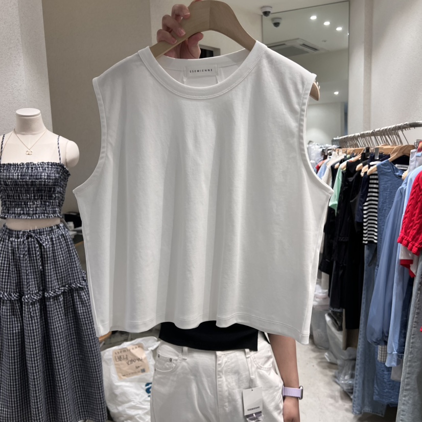 SSEMIENNE韓國直郵女士新品25春夏人氣時尚推薦職業吊帶背心SSEMIENNE吊帶/背心圖色4