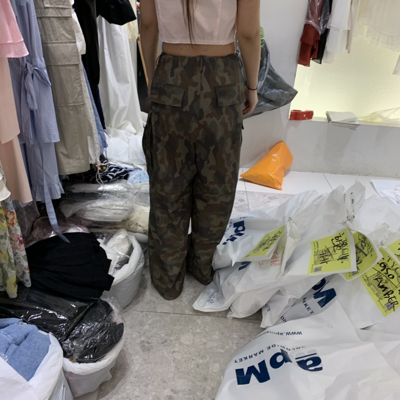 TYCHE韓國直郵女裝新款時尚真品人氣25春夏職業推薦休閑褲迷彩TYCHE休閑褲