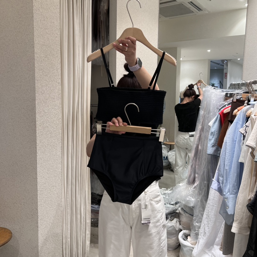 SSEMIENNE韓國代購女裝新款25春夏休閑推薦熱賣時尚泳裝兩件套SSEMIENNE泳裝圖色2