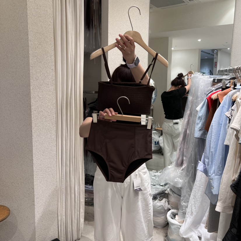 SSEMIENNE韓國代購女裝新款25春夏休閑推薦熱賣時尚泳裝兩件套SSEMIENNE泳裝圖色3