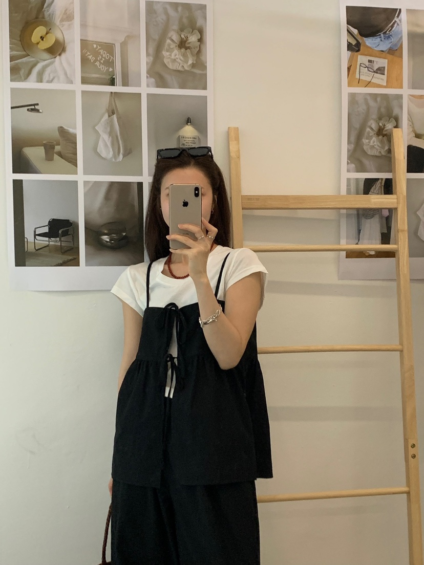 RIVER RAIN韓國直郵女士新品人氣休閑職業25春夏時尚吊帶背心RIVER RAIN吊帶/背心