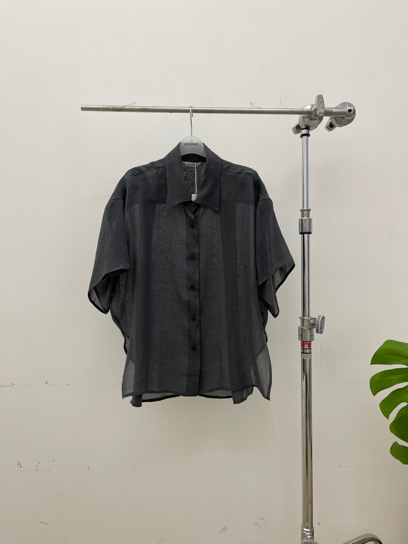 ATMOSPHERE東大門代購女士新款人氣25春夏襯衫蕾絲衫亞麻布ATMOSPHERE/BLING襯衫/蕾絲衫圖色4
