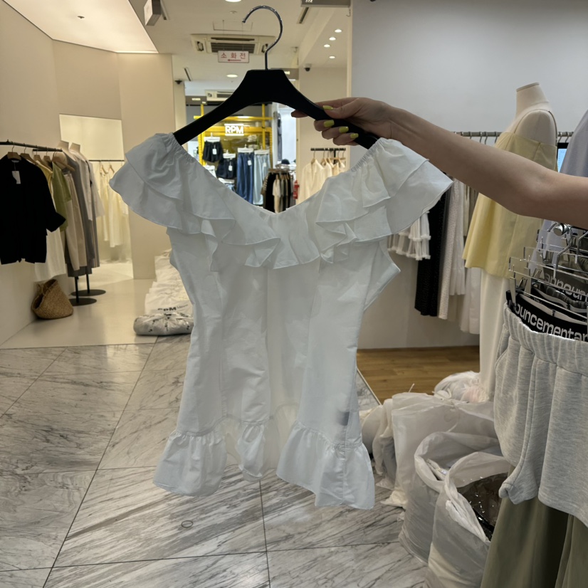 RARE CLOSET韓國直郵女裝新品時尚職業休閑襯衫蕾絲衫荷葉邊RARE CLOSET襯衫/蕾絲衫圖色2