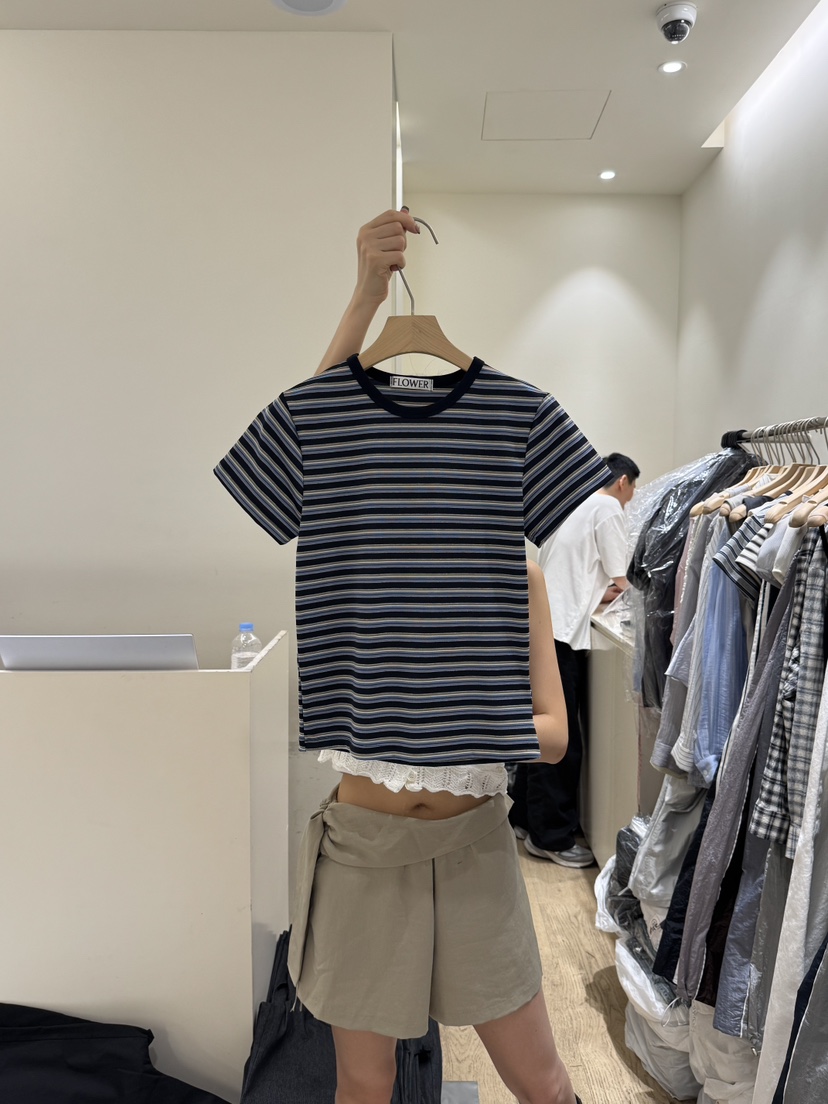 FLOWER-L東大門代購女裝新品人氣熱賣25春夏真品時尚休閑T恤FLOWERT恤圖色3