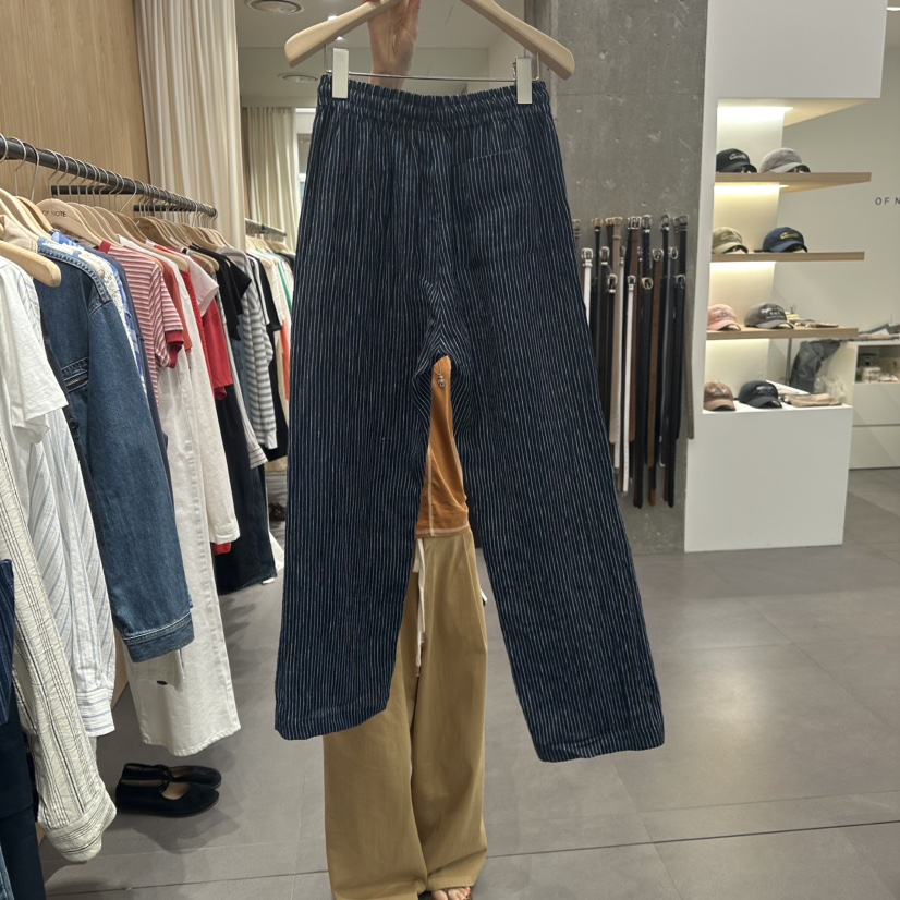 STAYFELT/OF NOTE韓國直郵女裝新品推薦休閑休閑褲亞麻布OF NOTE/STAYFELT休閑褲