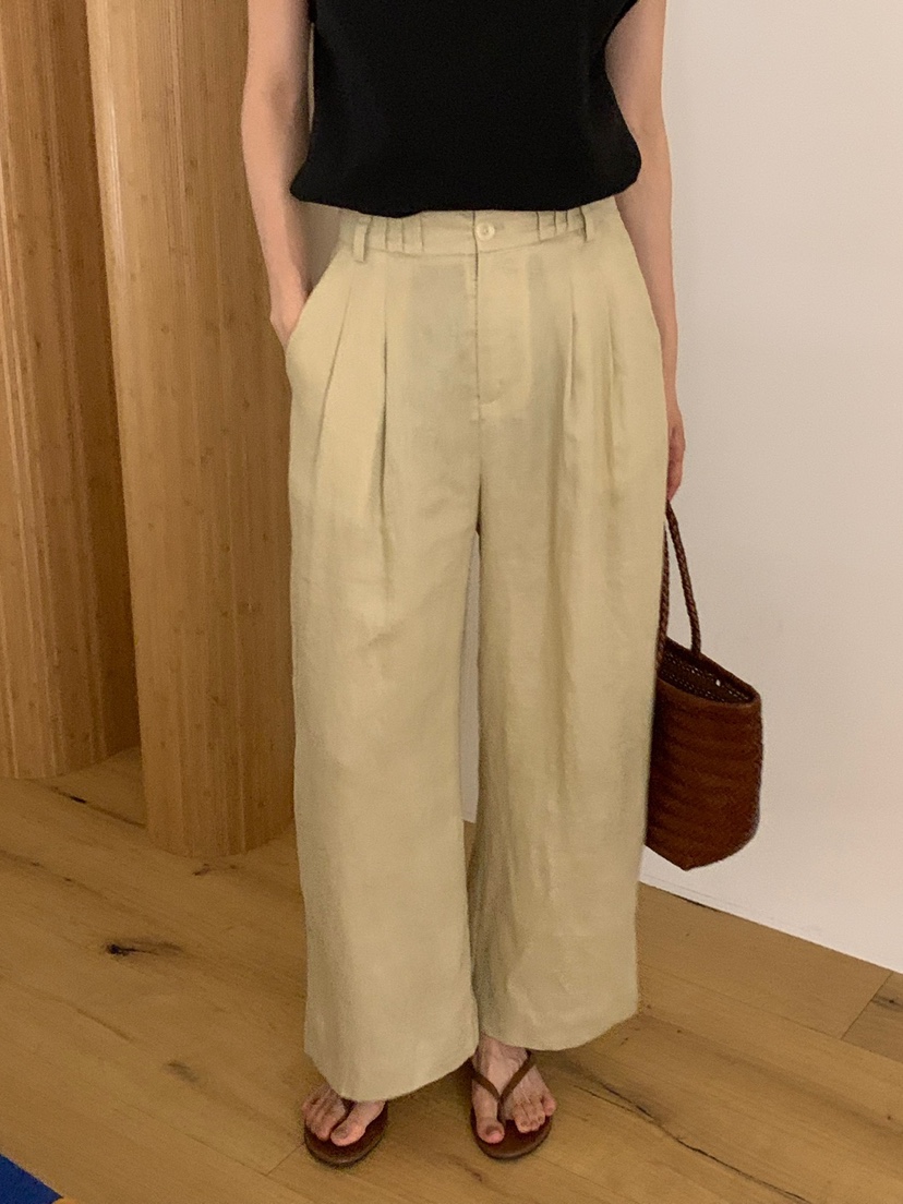 RIVER RAIN韓國代購女士新品真品人氣職業休閑推薦休閑褲亞麻RIVER RAIN休閑褲
