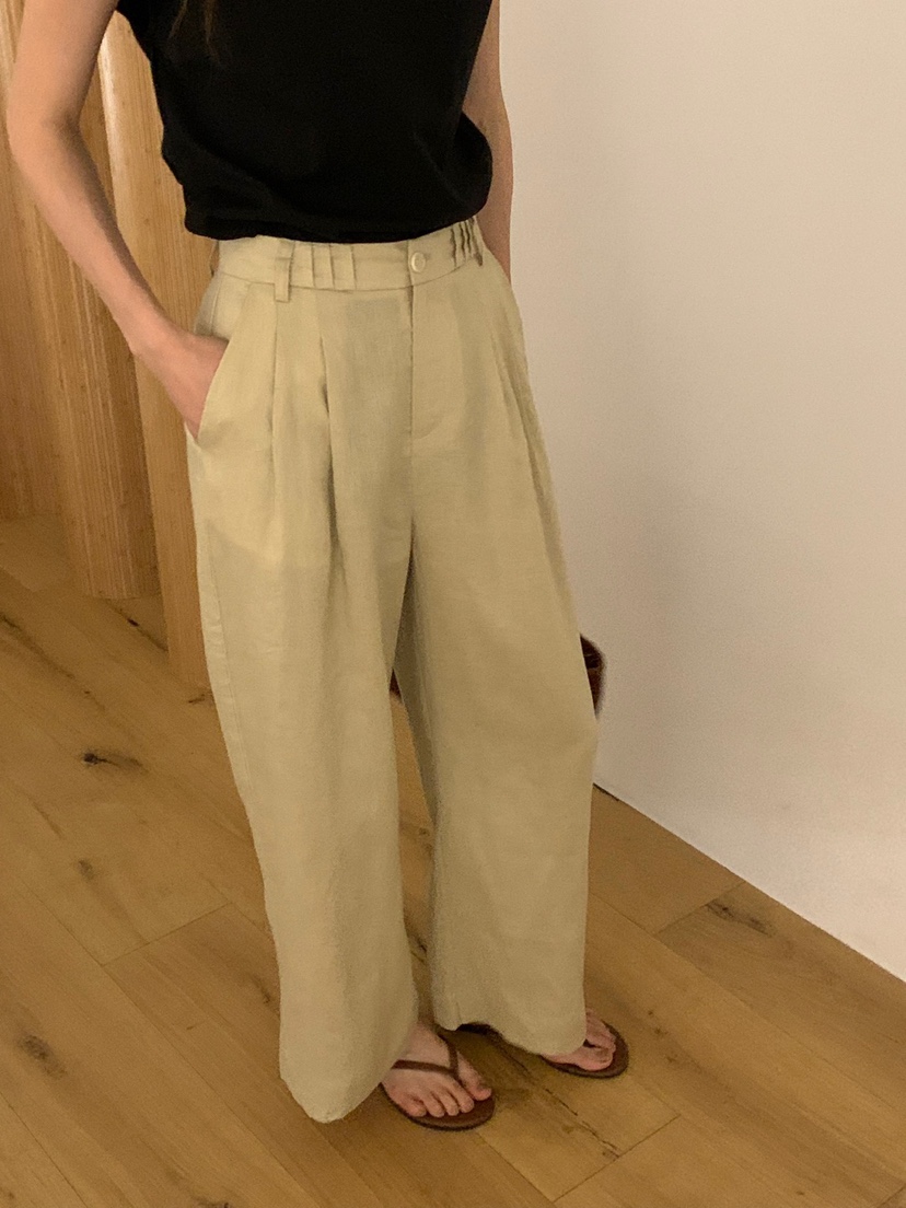 RIVER RAIN韓國代購女士新品真品人氣職業休閑推薦休閑褲亞麻RIVER RAIN休閑褲