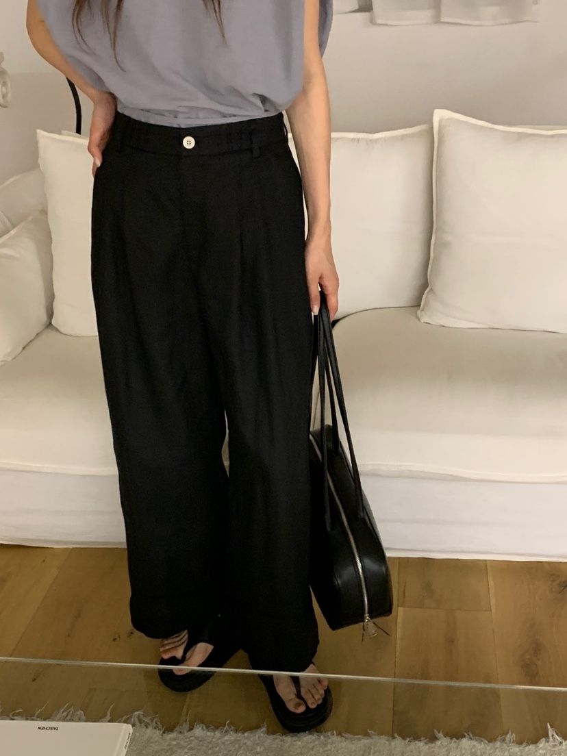 RIVER RAIN韓國代購女士新品真品人氣職業休閑推薦休閑褲亞麻RIVER RAIN休閑褲