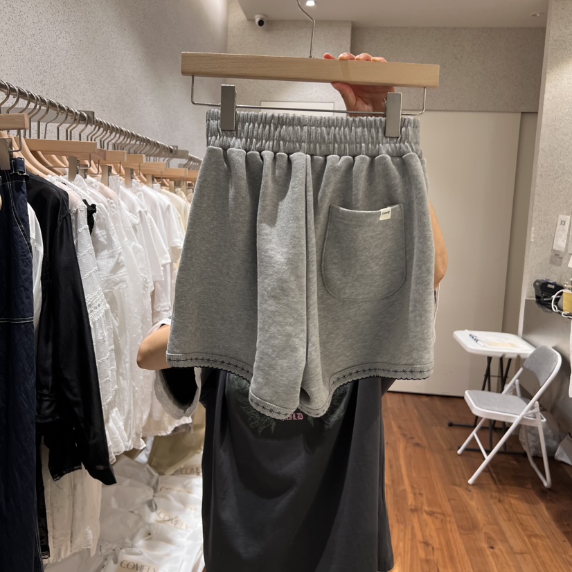 COMELY東大門實拍女裝新款人氣真品25春夏休閑職業短褲刺繡COMELY短褲