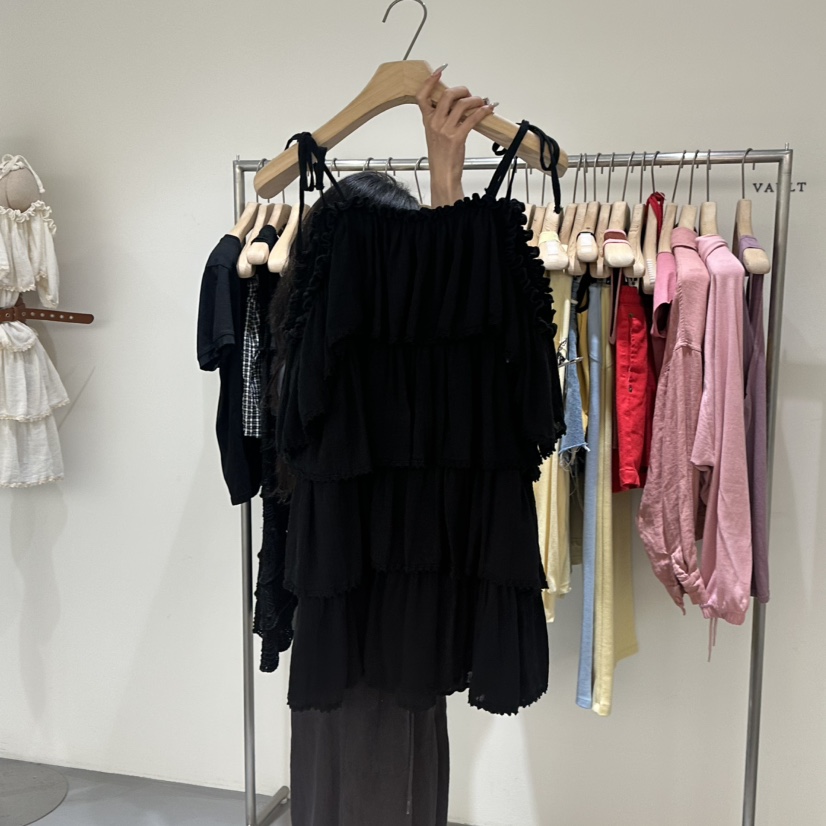 VAULT韓國直郵女裝新品25春夏真品休閑時尚推薦連衣裙含腰包VAULT連衣裙