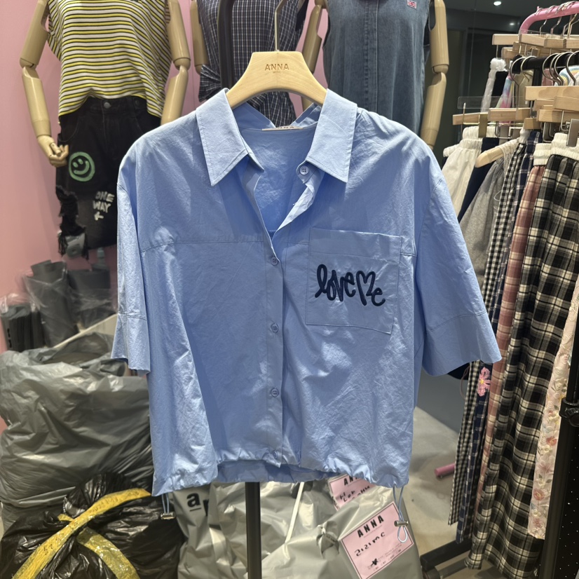 ANNA東大門代購女裝新品真品熱賣推薦25春夏職業襯衫蕾絲衫ANNA襯衫/蕾絲衫圖色2